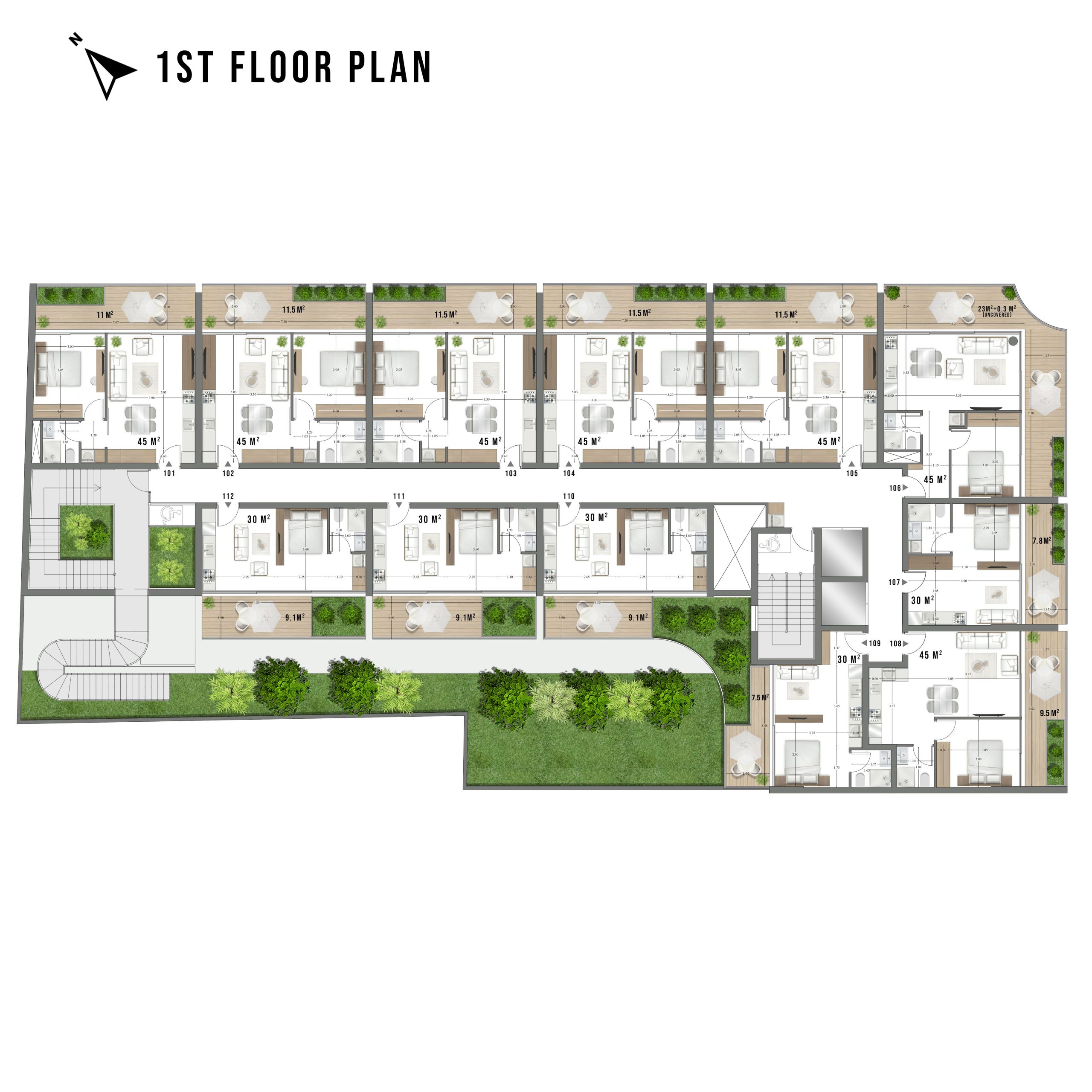 King George floor plan — 1st floor
